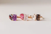 Toi et Moi Ring with Amethyst and Garnet 14kt Rose Gold