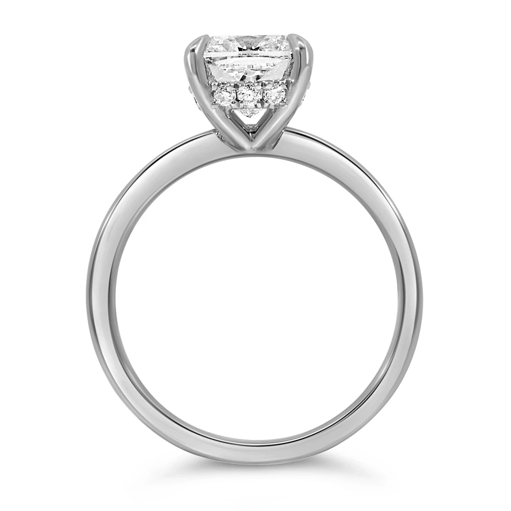 Cushion Cut Engagement Ring with Carat TW of Lab Created Diamonds in 14kt Gold