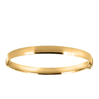 6MM Bangle 10kt Yellow Gold