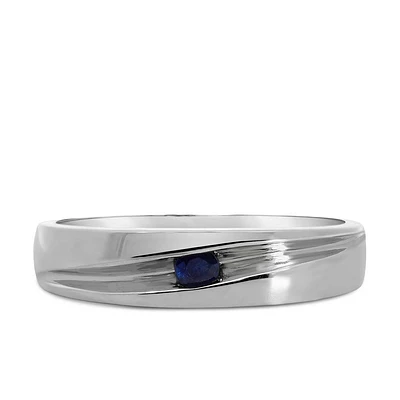 Ring with Sapphire Sterling Silver