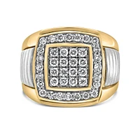 Men’s Ring with 1.00 Carat TW of Diamonds in 10kt White and Yellow Gold