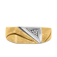 Men’s Ring with .03 Carat Diamond in 10kt Yellow Gold