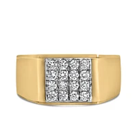 Men’s Ring with Carat TW of Diamonds 10kt Yellow Gold