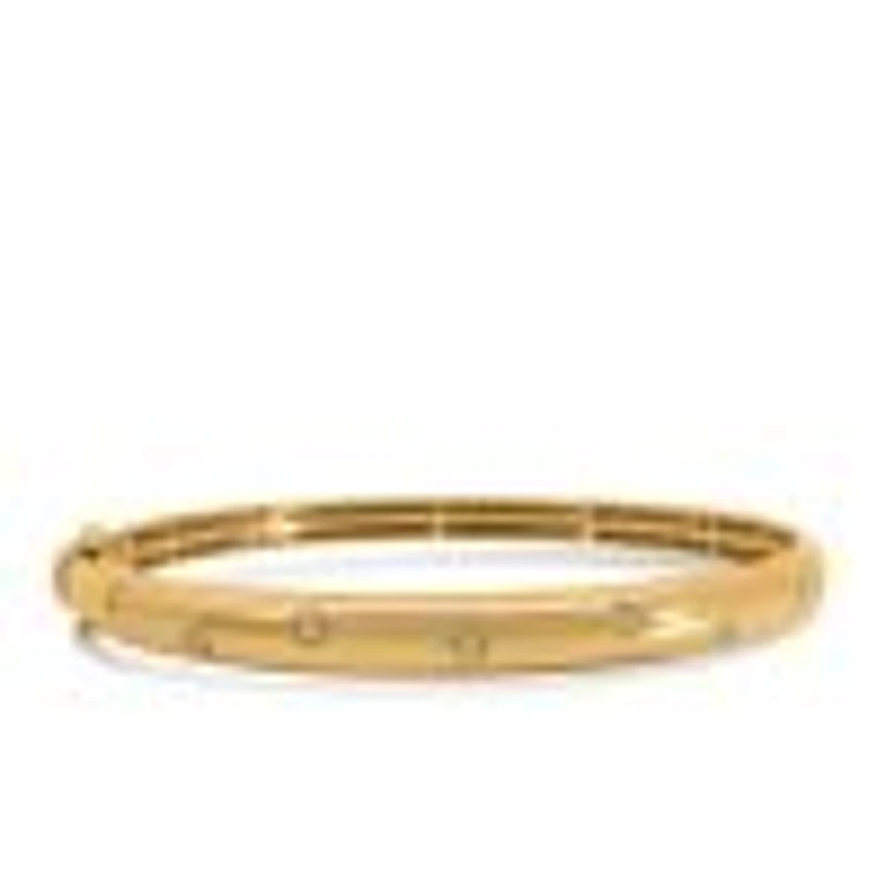 7″ 1970s Barbie Starlight Bangle with .15 Carat TW of Diamonds in 10kt Yellow Gold