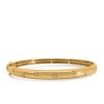 7″ 1970s Barbie Starlight Bangle with .15 Carat TW of Diamonds in 10kt Yellow Gold