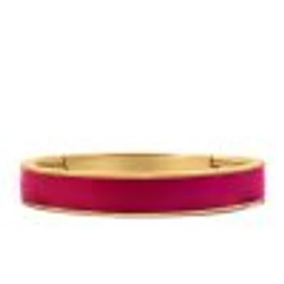 10.8MM 1960s Barbie Retro Glam Bangle with Pink Enamel in Gold Vermeil Plated Sterling Silver