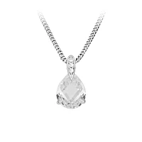 Pendant with Pear Shape Cubic Zirconia Sterling Silver Chain