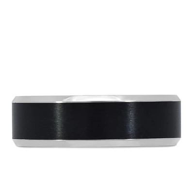 7MM Black Comfort Fit Wedding Band in Tantalum