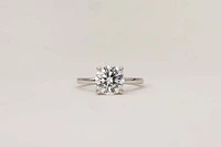 Round Brilliant Engagement Ring with 2.15 Carat TW of Lab Created Diamonds 14kt Gold