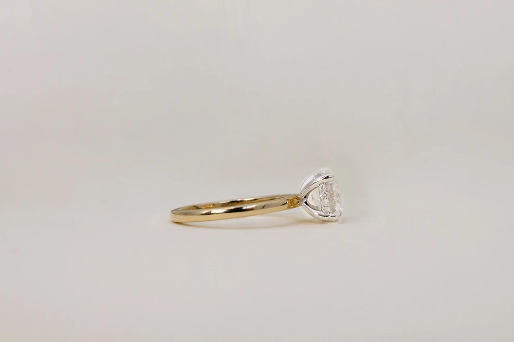 Round Brilliant Engagement Ring with Carat TW of Lab Created Diamonds in 14kt Gold
