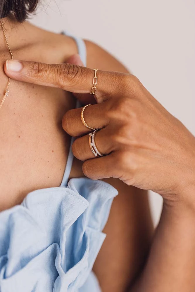 Chain Link Ring 10kt Yellow Gold