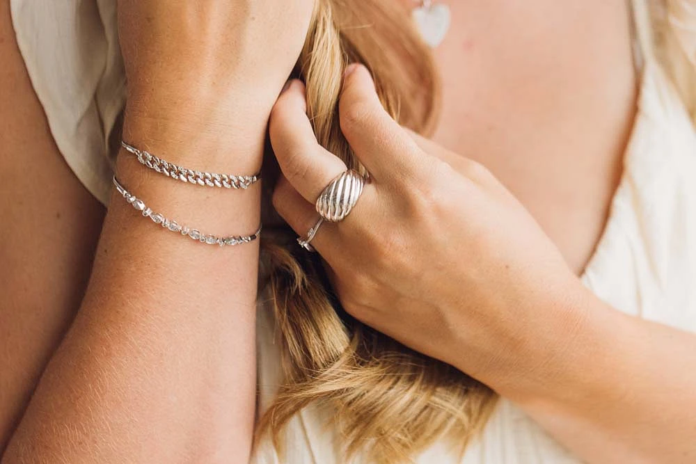 Adjustable Bracelet with Carat TW of Diamonds Sterling Silver