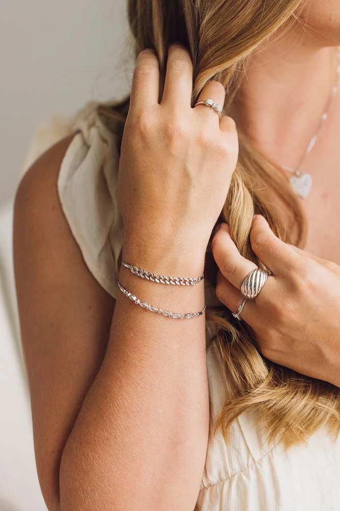 Adjustable Bracelet with Carat TW of Diamonds Sterling Silver