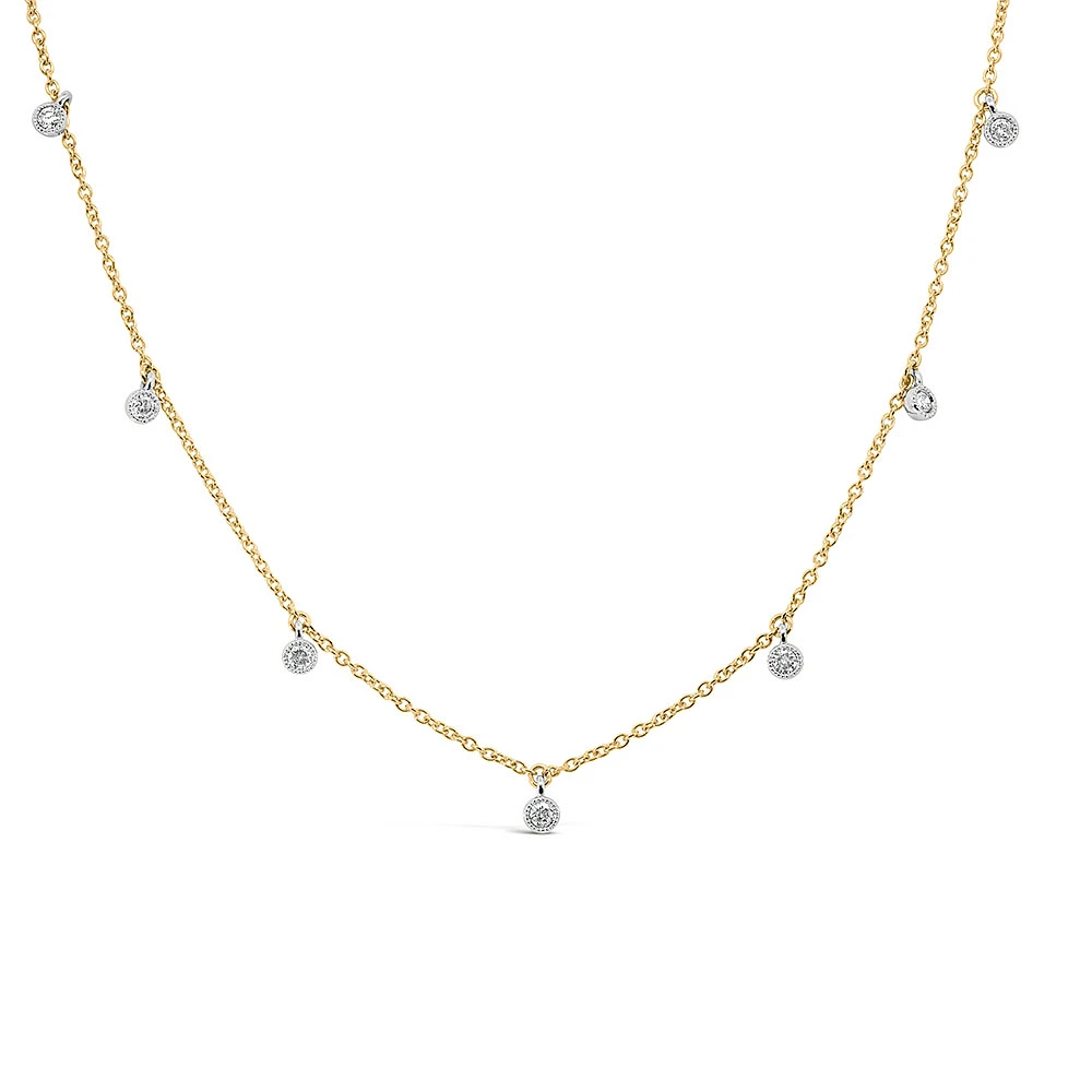 16″+2″ Necklace with .25 Carat TW of Diamonds 10kt Yellow Gold