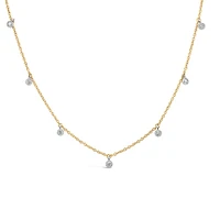 16″+2″ Necklace with .25 Carat TW of Diamonds 10kt Yellow Gold