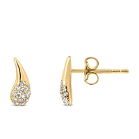 Earrings with .13 Carat TW of Diamonds 10kt Yellow Gold