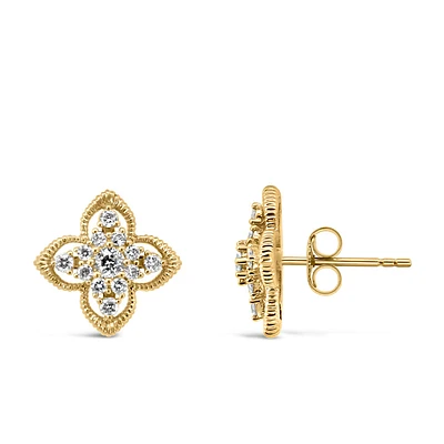 Earrings with .50 Carat TW of Diamonds 10kt Yellow Gold