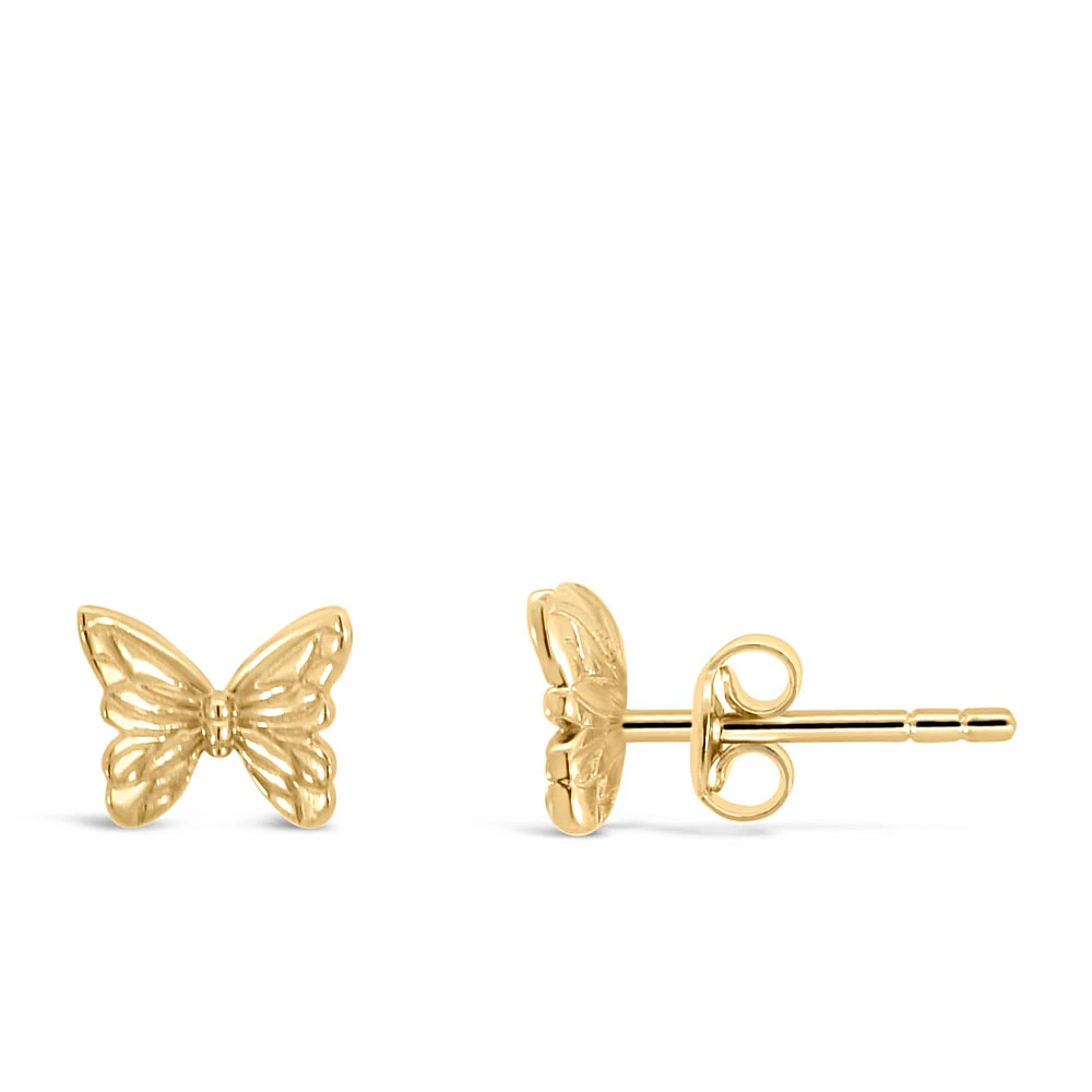 Butterfly Earrings in 10kt Yellow Gold