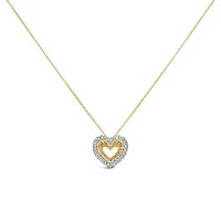 Heart Pendant with .25 Carat TW of Diamonds 10kt Yellow Gold Chain