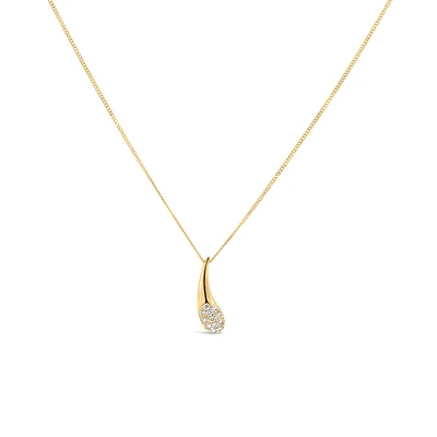 Pendant with .11 Carat TW of Diamonds 10kt Yellow Gold Chain