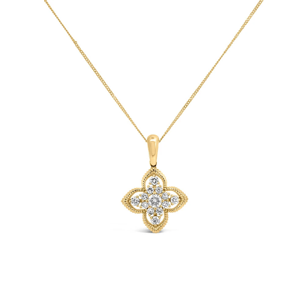 Pendant with .50 Carat TW of Diamonds 10kt Yellow Gold Chain