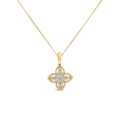 Pendant with .50 Carat TW of Diamonds in 10kt Yellow Gold with Chain