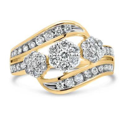 Ring with 1.00 Carat TW of Diamonds in 10kt Yellow Gold