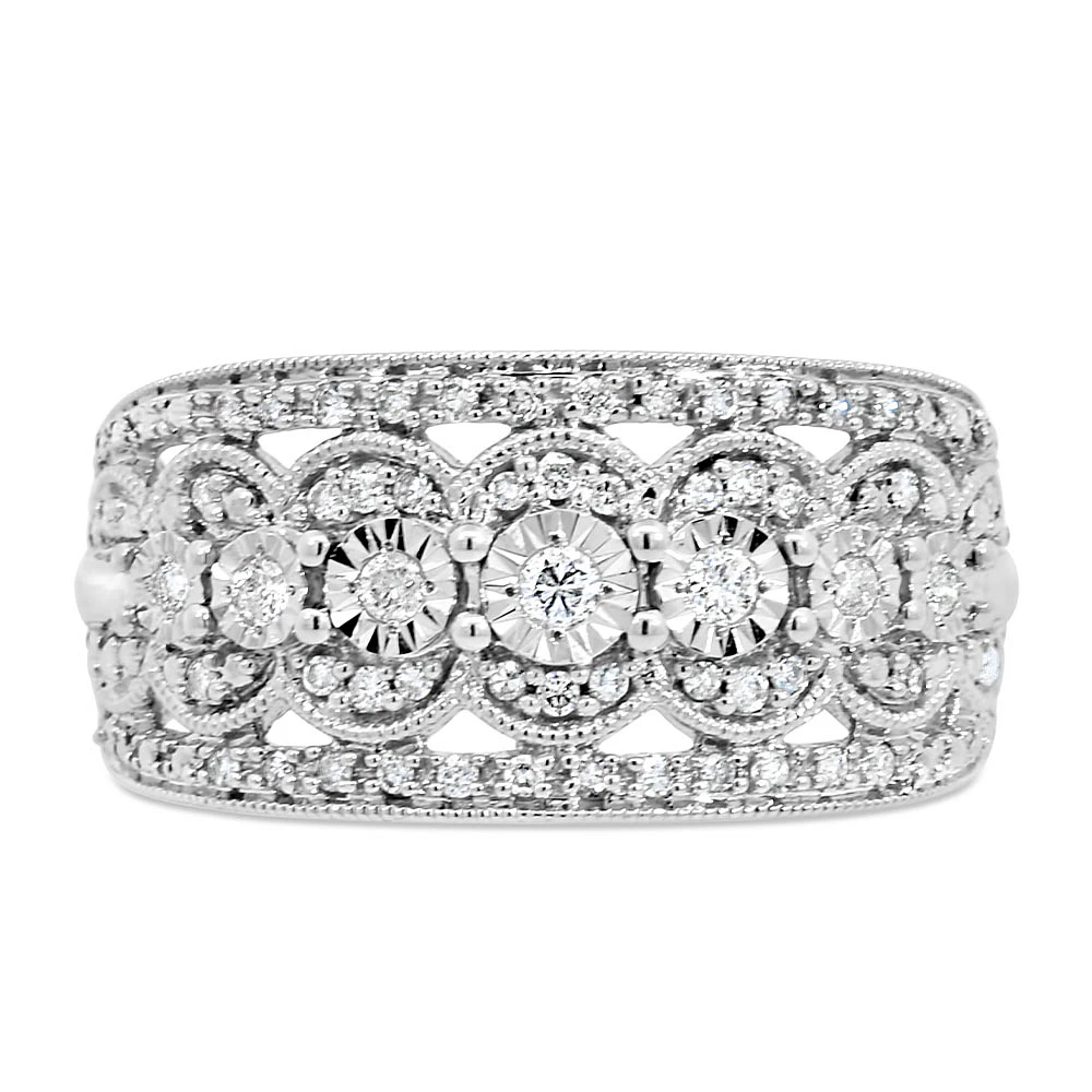 Ring with .25 Carat TW of Diamonds 10kt White Gold