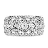 Ring with .25 Carat TW of Diamonds 10kt White Gold