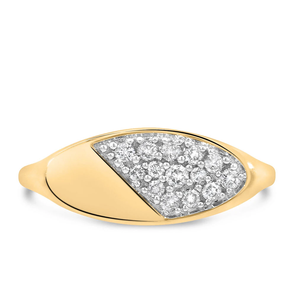 Diamond Ring with Carat TW 10kt Yellow Gold