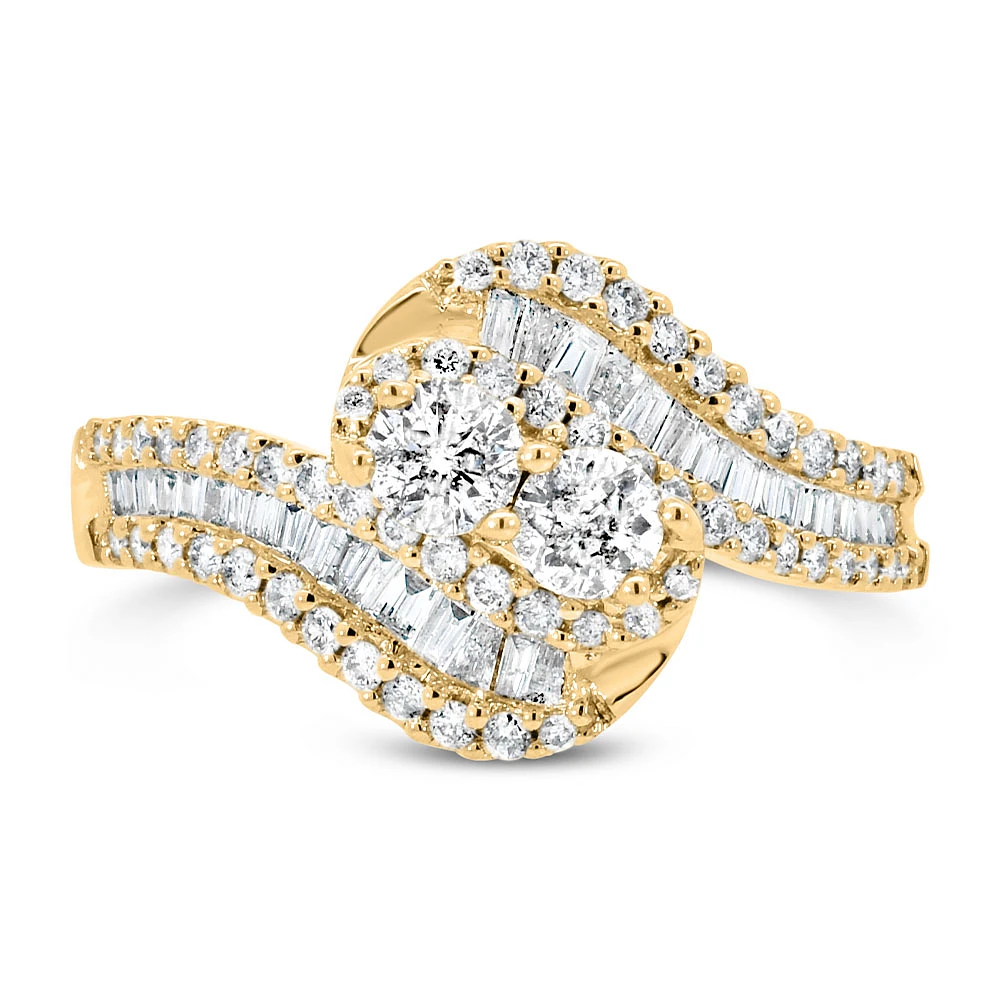 Ring with .98 Carat TW of Diamonds 10kt Yellow Gold