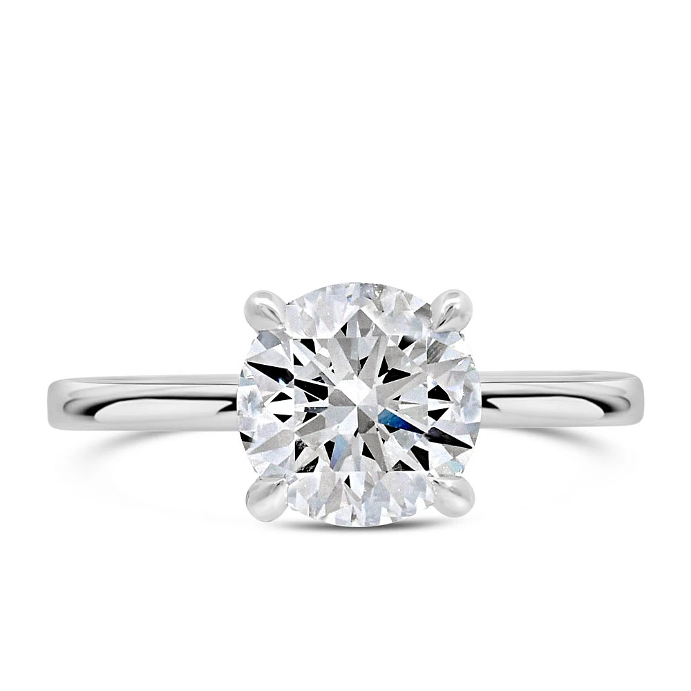 Round Brilliant Engagement Ring with 2.15 Carat TW of Lab Created Diamonds 14kt Gold