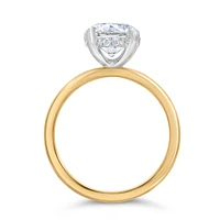 Round Brilliant Engagement Ring with Carat TW of Lab Created Diamonds in 14kt Gold