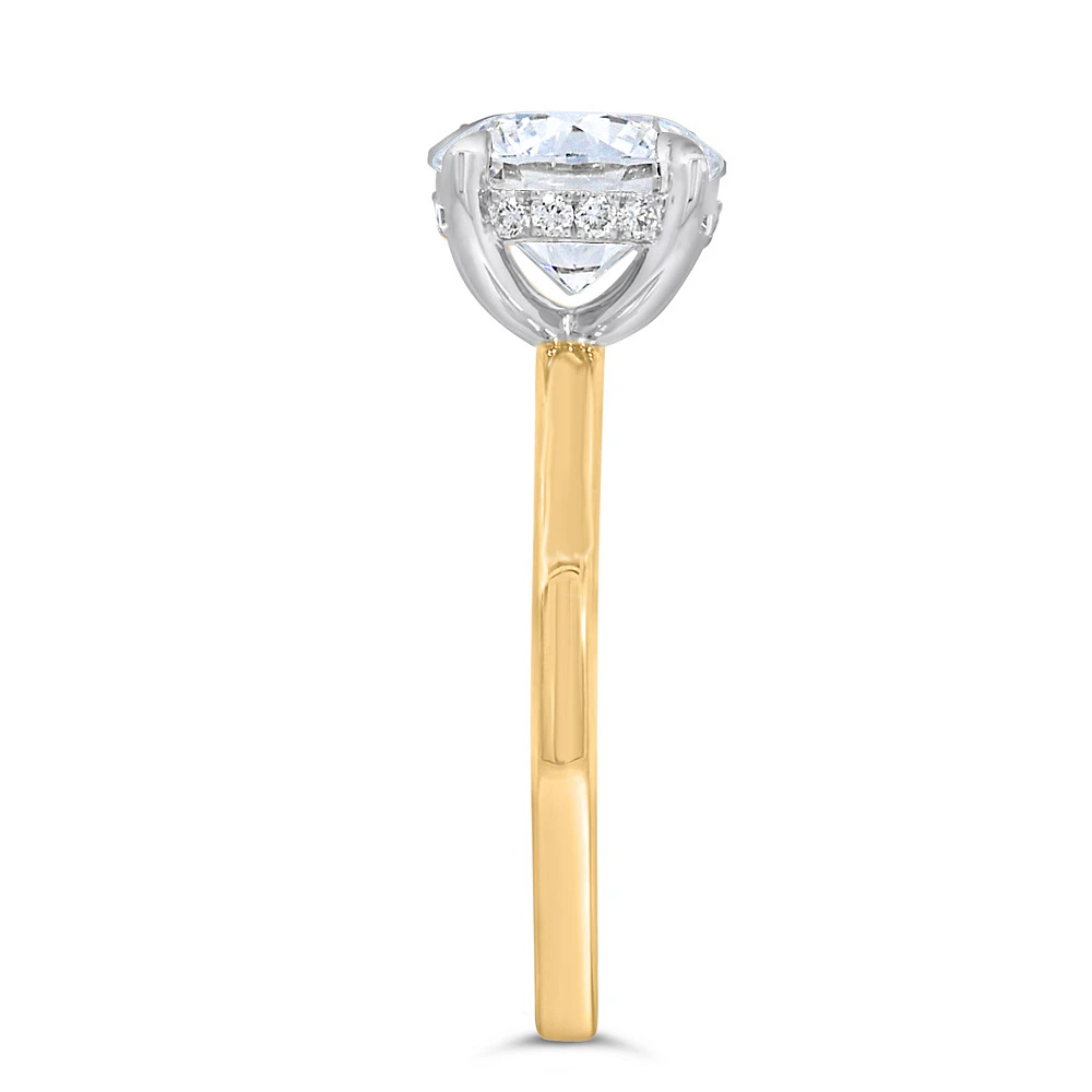 Round Brilliant Engagement Ring with Carat TW of Lab Created Diamonds in 14kt Gold