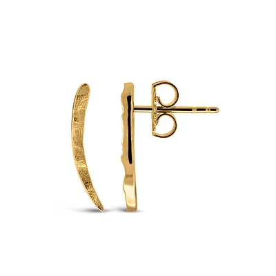 Cecilia Kissel x Paris Textured Climber Earrings in Vermeil Gold Plated Sterling Silver