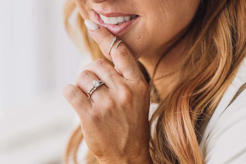 Engagement Ring Set with 1.00 Carat TW of Diamonds in 14kt Yellow Gold