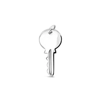 Key Pendant in 10kt White Gold