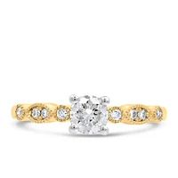 Colourless Collection Engagement Ring with .61 Carat TW of Canadian Diamonds 18kt Yellow Gold