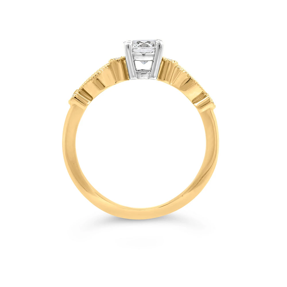 Colourless Collection Engagement Ring with .61 Carat TW of Canadian Diamonds 18kt Yellow Gold