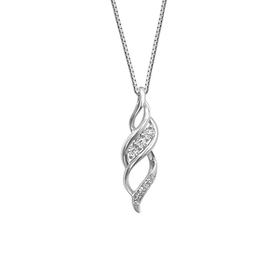 Pendant with .04 Carat TW of Diamonds Sterling Silver Chain