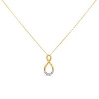 Infinity Pendant with .09 Carat TW of Diamonds in 10kt Yellow Gold with Chain