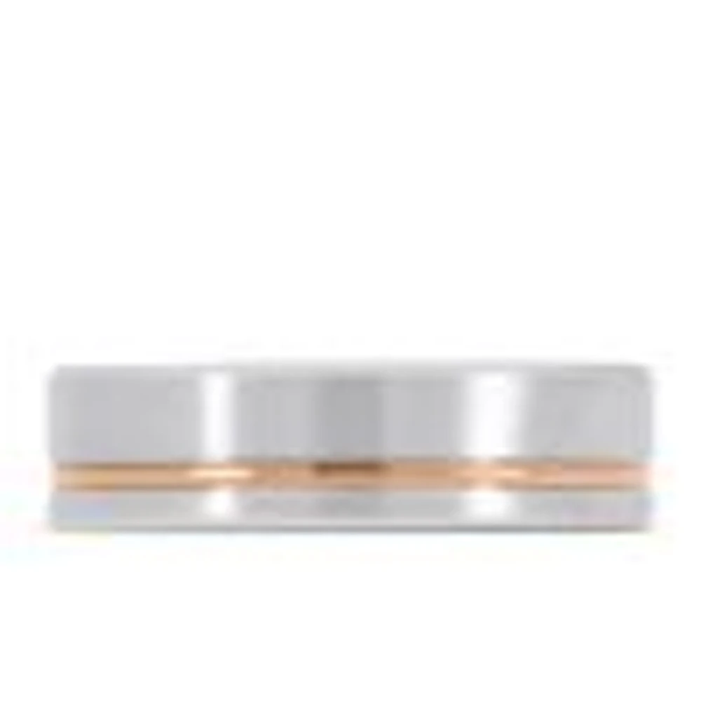 6MM Satin Finish Comfort Fit Wedding Band Rose Gold