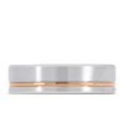 6MM Satin Finish Comfort Fit Wedding Band Rose Gold