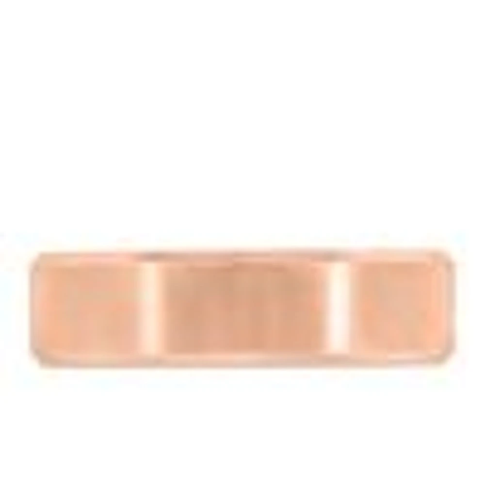 6MM Satin Finish Comfort Fit Wedding Band Rose Gold