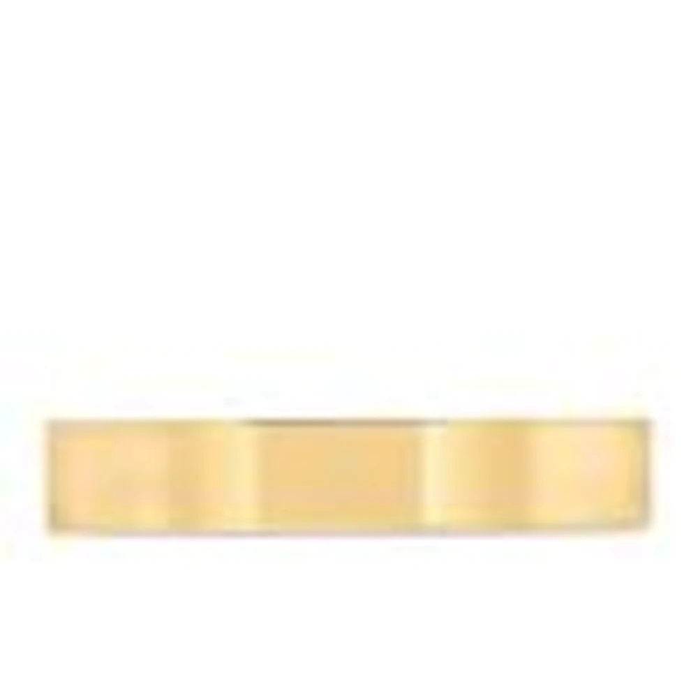 4MM Comfort Fit Pipe Wedding Band Yellow Gold