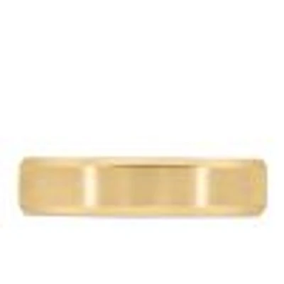 5MM Satin Finish Comfort Fit Wedding Band Yellow Gold