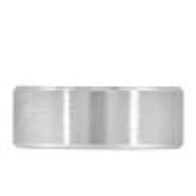 8MM Satin Finish Comfort Fit Wedding Band White Gold