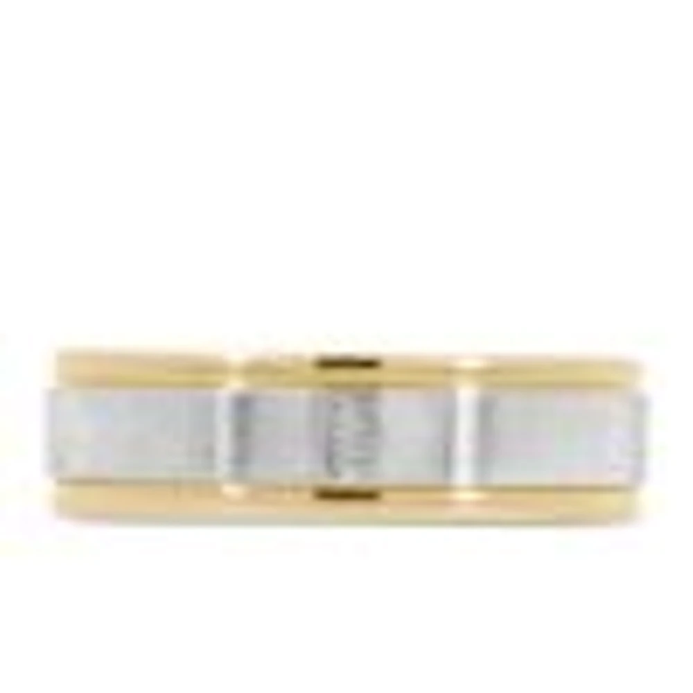 6MM Satin Finish Comfort Fit Wedding Band Gold