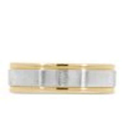 6MM Satin Finish Comfort Fit Wedding Band Gold
