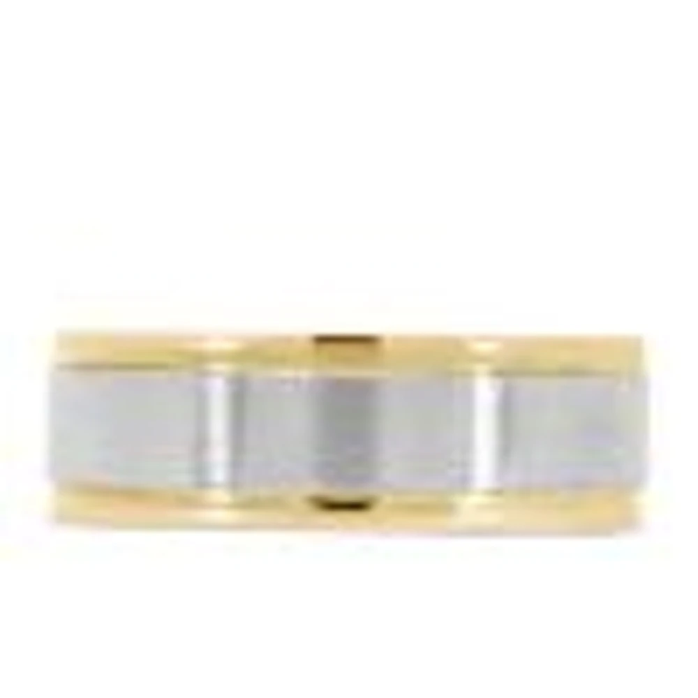 7MM Satin Finish Comfort Fit Wedding Band White Gold